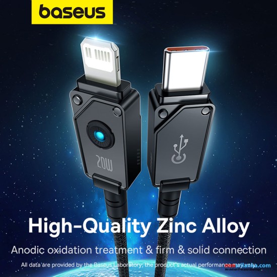 Baseus Unbreakable Series 2m Fast Charging Data Cable Type-C to Lightning 20W Cluster Black